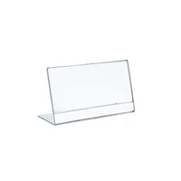 Azar Displays Horizontal Slanted, L-Shape Acrylic Sign Holder, 12" x 9", 10 Pack (112713)-Sign holder
