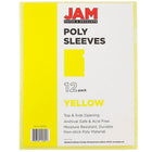 JAM Paper Plastic Sleeves, 9 x 11.5, Yellow, 120 Pack (2226316991B)-Weight: 12 lbs