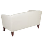 Flash Furniture HERCULES Imperial Series Leather Loveseat - White-Sloping Arms