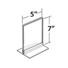 Azar Displays 7" x 5" Vertical/Horizontal T-Strip Acrylic Sign Holder, Clear, 10 Pack (102722)-Made of top quality 0.100" thick acrylic and easy to assemble