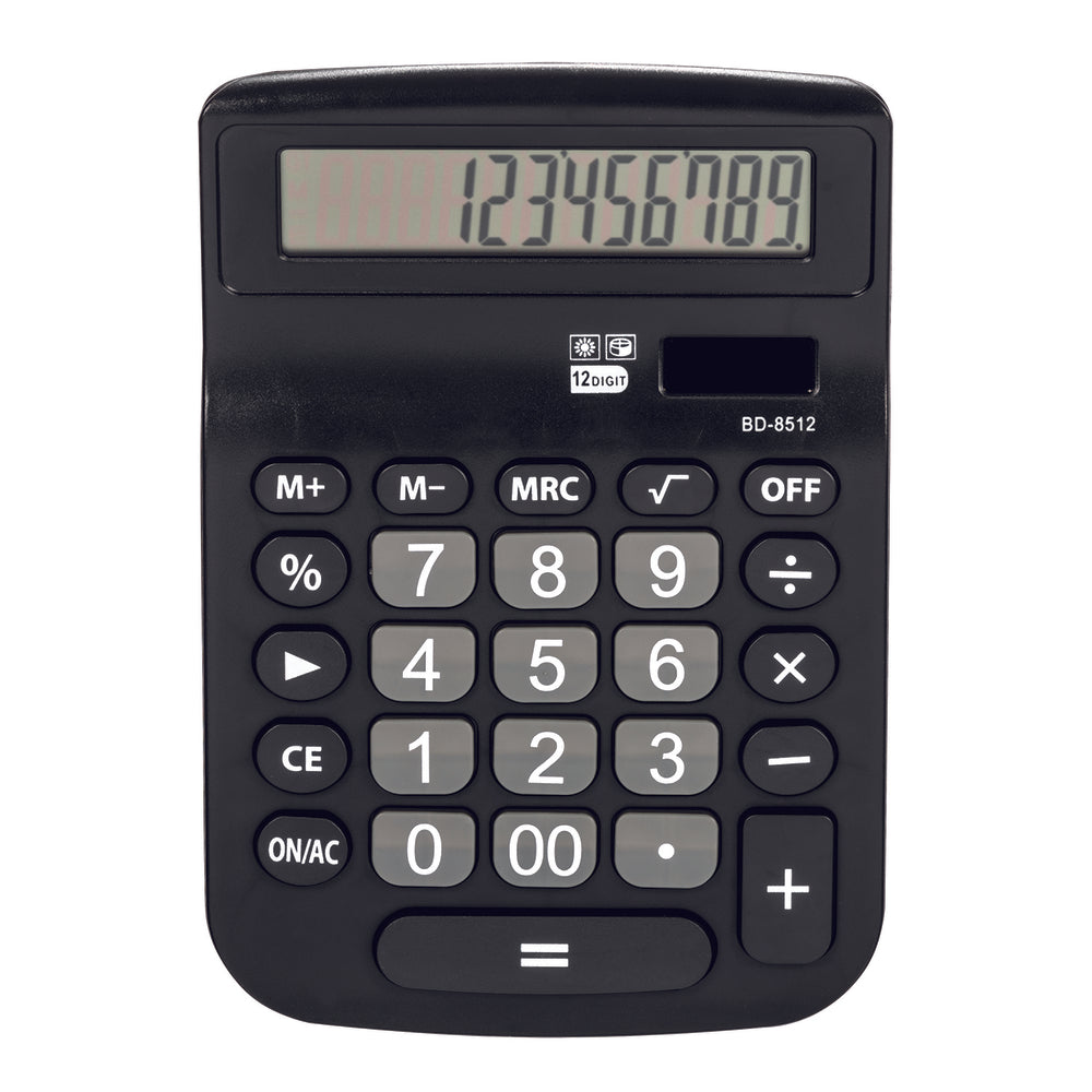 Baseline 12 Digit Big Number Desktop Calculator Black Staples ca baseline-12-digit-big-number-desktop-calculator-black-staples-ca
