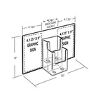 Azar Displays Vertical Acrylic Sign Holder with 2-Tier Brochure Holders, 13"W x 8.5"H, 2 Pack (252059)-Made from acrylic