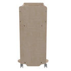 Flash Furniture Bright Beginnings Commercial Double Sided Space Saving Wooden Mobile Storage Cart with Clear Back - Natural-Reachable Height Ideal for Toddler through Early Elementary