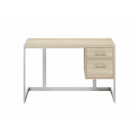 Whalen 48" Peruzzi Writing Desk - Griege Pecan and Silver-Peruzzi is a clean, modern design by Whalen Furniture