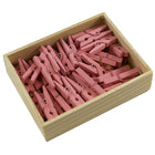 JAM Paper Wood Clothing Pin Clips, Medium, 1 1/8, Pink, 5 Packs of 50, 250 Total (230726778g)-Pink