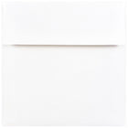 JAM Paper 6 x 6 Square Foil Lined Envelopes, White with Silver Lining, 100 Pack (3244688g)-Size: 6" x 6"