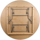 Flash Furniture 72" Round HEAVY DUTY Birchwood Folding Banquet Table with METAL Edges-.75'' Thick Plywood Core