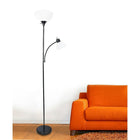 Simple Designs Incandescent Floor Lamp, Black (LF2000-BLK)-Floor lamp uses 1 X 150W 3-way type A medium base bulb (not included)Reading light uses 1 X 60W type A medium base bulb (not included)