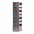 StarTech 7-Port Self-Powered USB-C Hub with Individual On/Off Switches - Space Grey-Made of Aluminum
