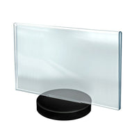 Azar Displays Round Base Horizontal Sign Holder, 10 Pack (108715)-Sign Holder