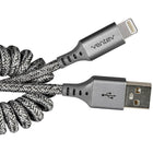 Ventev Helix Lightning Cable 14 inch, Grey (247372)-Recoil strength