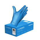 Synmax ViNi Vinyl Powder-Free Gloves - Blue - Small - 100 Pack-Medical grade