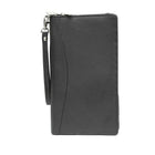Ashlin Leather 2-Piece La Padula Ticket Wallet with Separate Passport Cover, Black-Travel Wallet with separate Passport Cover. Zippered closure
