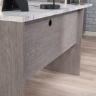 Sauder 59"W East Rock L-Desk - Ashen Oak- Open shelf for additional storage of books, planner, and more