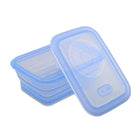 Minimal Silicone Food Storage Container - Blue - 460ml - Set of 2-FDA (US) and LFGB (EU) certified