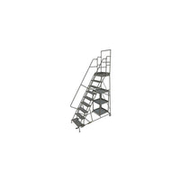 Tri-Arc Stock Picking Rolling Ladder, 24" x 90", 9 Step, Serrated (KDSP109242)-Frame Material: Steel