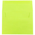 JAM Paper A6 Invitation Envelopes, 4.75 x 6.5, Brite Hue Ultra Lime Green, 100 Pack (52610g)-Size: A6 (4 3/4" x 6-1/2")