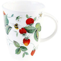 Roy Kirkham Louise Mug, Alpine Strawberry, Set of 6-Alpine Strawberry Set of Six "Louise" Mugs in Fine Bone China.