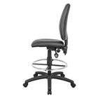 Nicer Interior Multi-Function PU Drafting Chair - Black-Seat tilt lock allows the seat to lock throughout the tilt range