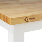 TRINITY Kitchen Cart, White (TBFLWH-1402)-1 Stainless steel push handle - Doubles as a towel rod