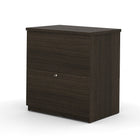 Bestar Lateral Filing Cabinet, Dark Chocolate (65635-2179)-Drawers on ball-bearing slides for smooth and quiet operation