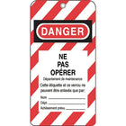 Honeywell Lockout Tags, Plastic, 3" W x 5-3/4" H, French, 50 Pack (SE342)-Height: 5-3/4"