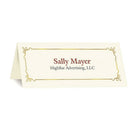 St. James Embassy Place Cards - 1-3/4 x 4-1/4" - Laser/Inkjet Printable - Ivory - Gold Foil - 60 Pack-Premium 65 lb cover paper, embassy gold foil