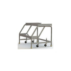 Tri-Arc Manufacturing Aluminum Rolling Ladder, Step Width: 24", Step Type: Ribbed, No. of Steps: 2 (WLAR002244)-No. of Steps: 2
