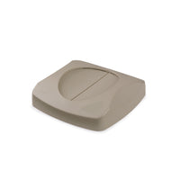 Rubbermaid Untouchable Waste Receptacle Swing Top Lid - Beige-Swing lid