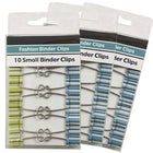 JAM Paper Fashion Design Binder Clips, Small, 19mm, Green and Blue Binderclips with Stripes, 3 packs of 10 (336128839g)-Green & Blue Decorative Design Binder Clips