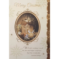 Rosedale "Merry Christmas" Greeting Cards and Envelopes - 5-1/2" x 8" - 12 Pack-Greeting Cards