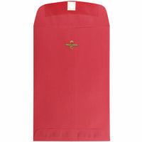 JAM Paper 6" x 9" Recycled Open End Envelopes with Clasp Closure, Red, 25 Pack (87881a)-6" x 9"