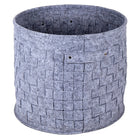Truu Design Round Felt Woven Storage Baskets, 14 inches, Light Grey, 5 Pack-Multifunctional, ideal for storing any household items or as a laundry hamper