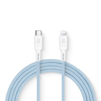 LOGiiX Vibrance Connect USB-C to Lightning - Blue-Colourful & ultra-durable 1.5m charging cable to fast charge Apple devices