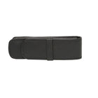 Ashlin L'Aquila Double Pen Case, Black-This double pen case is created to hold two of your favourite pens. Constructed with hand made workmanship. Great gift for your new graduate, or for corporate presentations. The top flap closure keeps the pens safely stowed