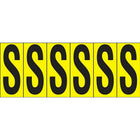 Accuform Signs Identify Locations, Supplies & Tools, Individual Letter & Number Markers, S, 2-15/16", 18 Pack-Character S