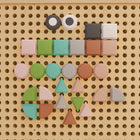 Flash Furniture Bright Beginnings Commercial Grade Pastel 256 Piece Shape Set for Modular STEAM Wall Systems-12.5" W x 8.25" D x 11.75" H