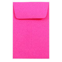 JAM Paper #1 Coin Envelopes, 2.25 x 3.5, Brite Hue Ultra Fuchsia Pink, 100 Pack (352927832g)-Fuchsia pink