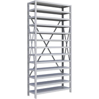 Metalware Parts Storage Shelving Units, 36" x 12" x 76"-Provides a versatile heavy-duty storage facility for parts storage bins