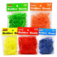 JAM Paper Rubber Bands, #33 Size, Assorted Rubberbands, 5 packs of 100, 500 per set (333RBREBGYO)-Assortment of Regular Size Rubber Bands