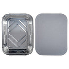 Luciano Aluminum Foil Container with Lids, 8.75 x 6.75 inches, Silver, 24 Pieces-Packaging: total of 24 pieces