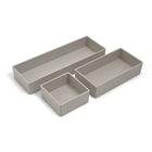 TRU RED 3 Piece Plastic Drawer Organizer - Grey-This multi-piece organizer helps keep your desk or drawer clutter-free, putting paper clips, pens, stickies, and more at your fingertips