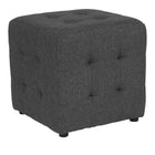 Flash Furniture Avendale Tufted Upholstered Ottoman Pouf - Dark Grey Fabric-Contemporary Style