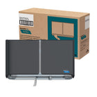 Cascades PRO Tandem Jumbo Roll Bath Tissue Dispenser, Double Roll - Dark Grey -Zero-waste system with reduced over-spin