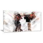 Designart Kick Boxing Side Kick Canvas Art Print, (PT2527-32-16)-Print