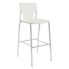 Avenue Six 30" Dorado Vinyl with Chrome Base Bar Stools, White, 2 Pack-Bar Stool