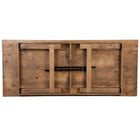 Flash Furniture HERCULES Series 8' x 40" Rectangular Antique Rustic Solid Pine Folding Farm Table-Base Size: 28"W x 65.25"L