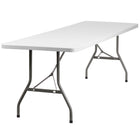 Flash Furniture 30"W x 96"L Granite White Plastic Folding Table-Ready To Use Commercial Table