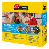 Activa Fast Mache Sculpting Material, 1.5 lb, Bright White-Quick setting for faster modeling projects