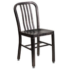 Flash Furniture Black-Antique Gold Metal Indoor-Outdoor Chair-500 lb. Weight Capacity
